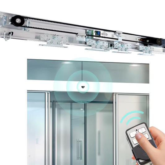 Commercial Easy Installation Glass Sliding Entrance Door Motor Operator Chain Type Automatic Sliding Door System With Sensor - Oray Hardware