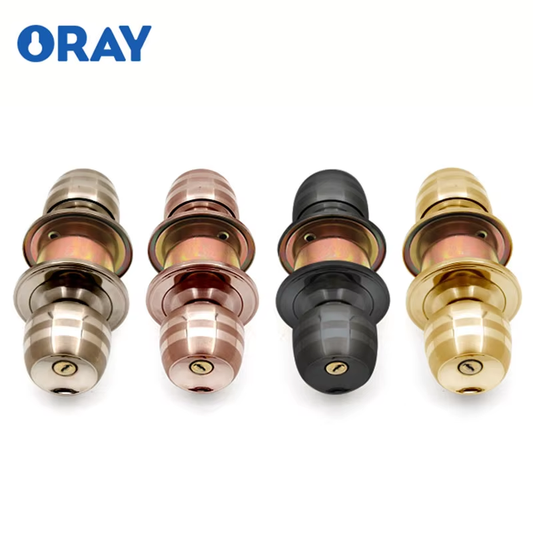 Home Stainless Steel Cylindrical Round Knob Lockset Deadbolt Door Lock Entrance Privacy Tubular Latch Cylindrical Knob Lock - Oray Hardware