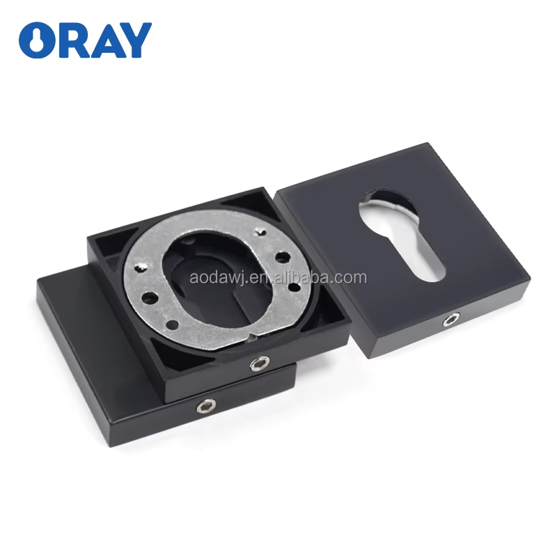 Wooden Door Lock and  Handle Matte Black Colored Semi Matte Brushed High Quality Zinc Alloy K6-Z99 - Oray Hardware