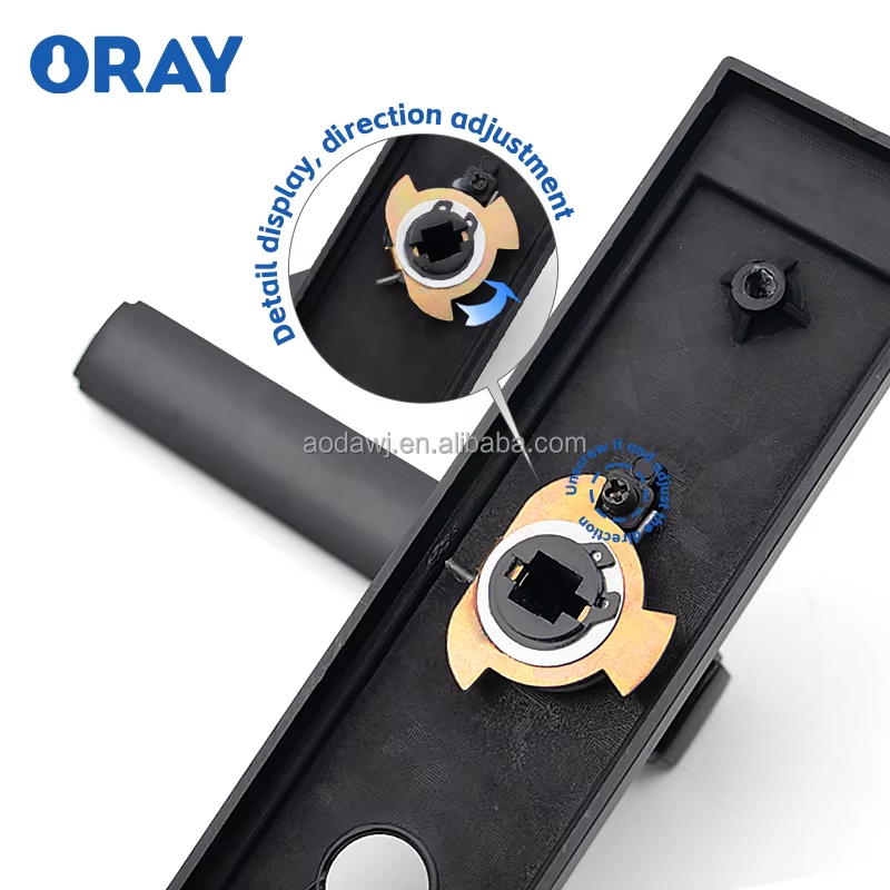 Wooden Door Lock and Black Red Handle Bronze Colored Kirsite High Quality Materials Thick and Non Porous Materials Z726-Z02 - Oray Hardware