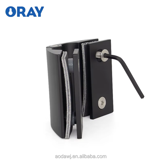 Modern Design Bathroom Glass Door Clamp Stainless Steel 90° Sensitivity Optimal Thickness for Sensitive Opening & Closing - Oray Hardware