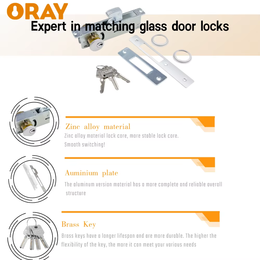 European CE Profile China Price Stainless Steel Aluminium Hook Door Cylinder Use Narrow Type Mortise Lock With Computer Keys - Oray Hardware