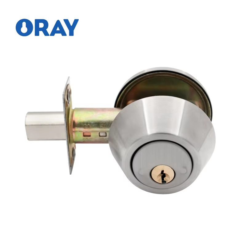 Contemporary Single-Cylinder Dead-Lock Mechanism for Modern North American Wooden Doors Easy Install Handle for Hotels - Oray Hardware