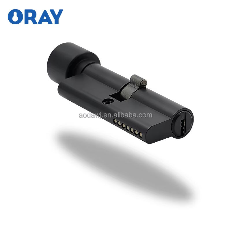 Wooden Door Lock and Black Red Handle Bronze Colored Kirsite High Quality Materials Thick and Non Porous Materials Z726-Z02 - Oray Hardware