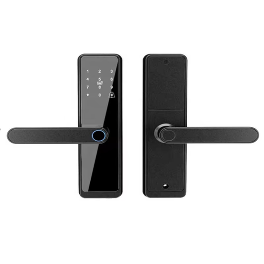 Smart Wood Door Lockset with Cylindrical Knob & Deadbolt Entrance Privacy Tubular Latch Memory Card Data Storage Option - Oray Hardware