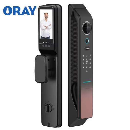 Home Office Household Room Waterproof Fir-proof 3D Face Recognition Remote Control Smart Door Lock with Camera Doorbell - Oray Hardware
