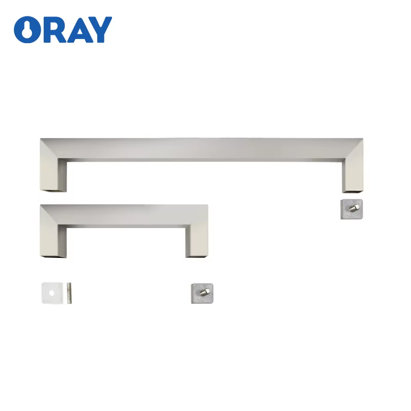 OEM Factory Square Shower Door Handle with Modern L Shaped Glass Tube for Hotel Use - Oray Hardware