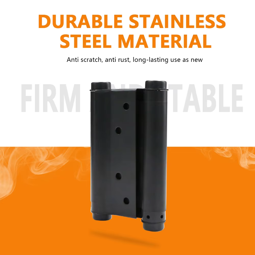 Invisible Wooden Door 180 Degree Hidden Black Aluminum 316 Stainless Steel Double Action Self Close Hydraulic Spring Door Hinge - Oray Hardware