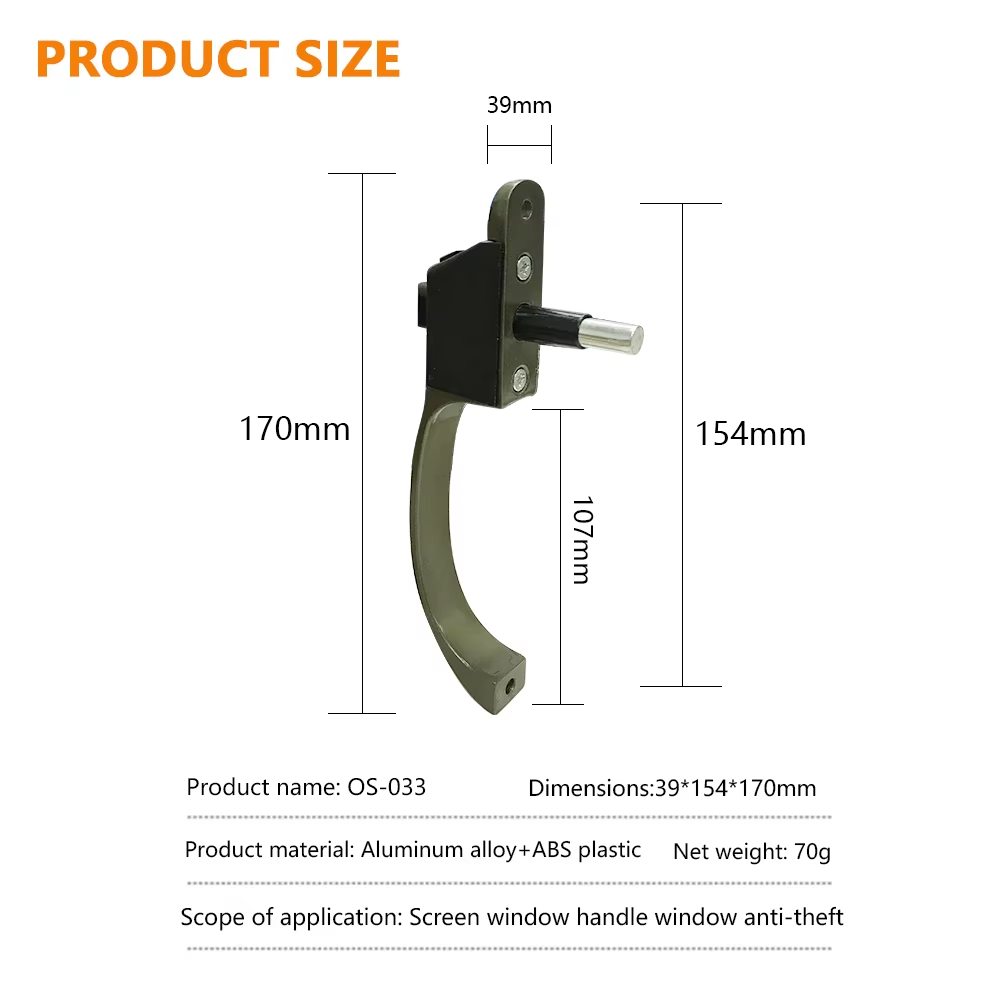 Single Point Upvc Steel Metal Grip Casement Right Opening Casement Locking Pull Window Handles for Aluminum Windows - Oray Hardware
