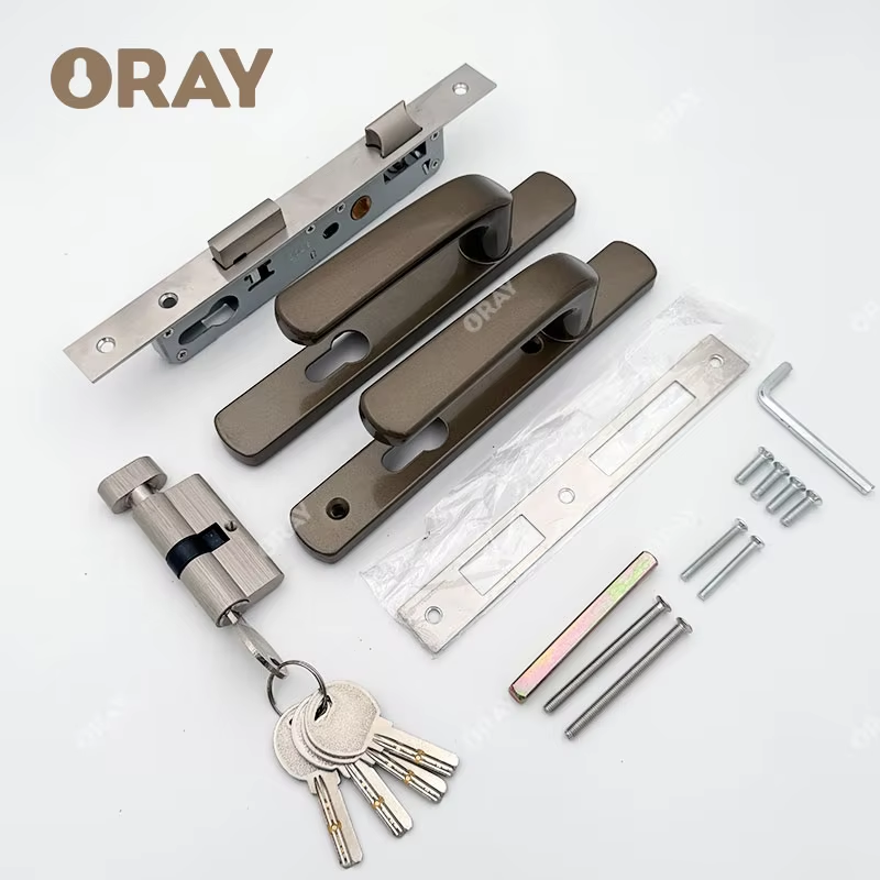 South America Anti-Theft Alloy Aluminium Lock Body 70 80 90 100 110 120mm Double Open Rim Mortise Door Lock Cylinder With Knob - Oray Hardware