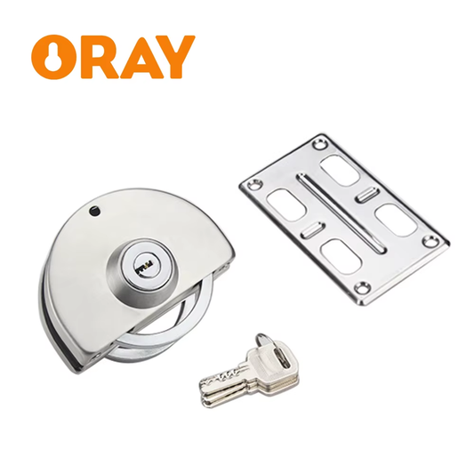 Glass Door Hardware Fitting Double Side SSS/PSS/Black/Gold Different Finish Key to Knob Central Glass Door Lock - Oray Hardware