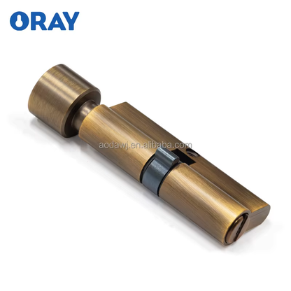 Wooden Door Lock and  Handle Yellow Bronze Colored Kirsite Silent Door Opening Quiet Life High Quality Z6058-Z30 - Oray Hardware