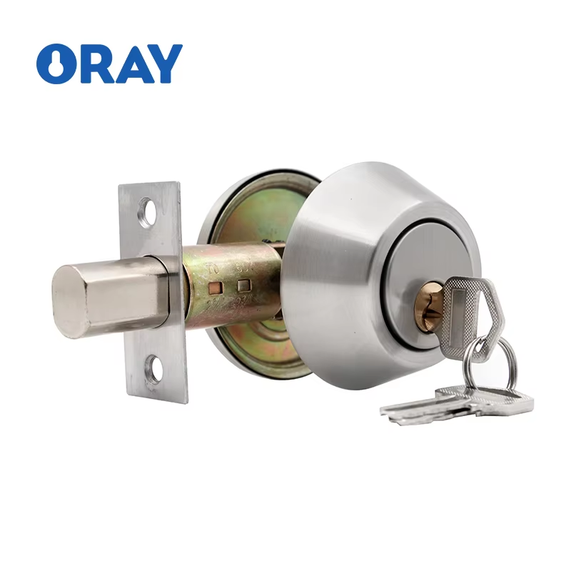 Contemporary Single-Cylinder Dead-Lock Mechanism for Modern North American Wooden Doors Easy Install Handle for Hotels - Oray Hardware