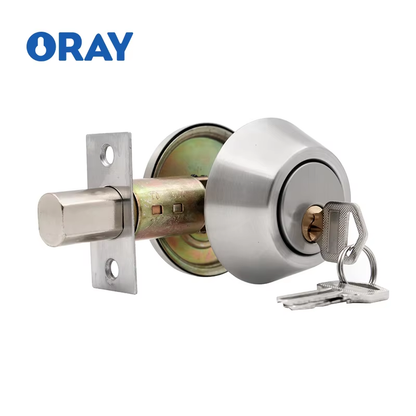 Contemporary Single-Cylinder Dead-Lock Mechanism for Modern North American Wooden Doors Easy Install Handle for Hotels - Oray Hardware