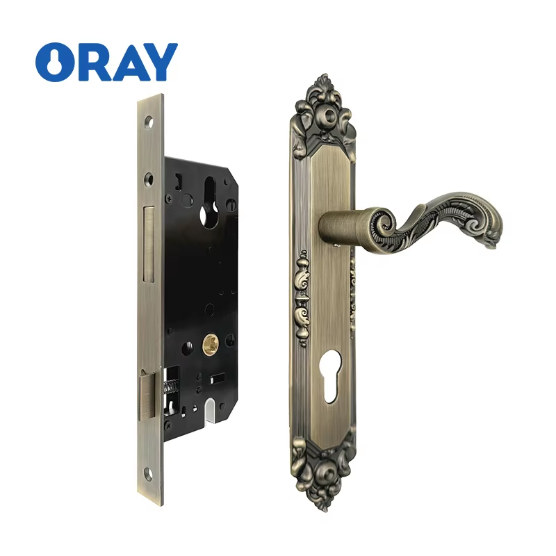 Technology Wholesale Price Hotel Locks Knurled Indoor with for Handles Home Wooden Door Lock and Handle - Oray Hardware