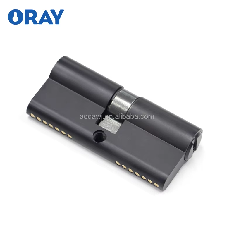Wooden Door Lock and  Handle Matte Black Colored Semi Matte Brushed High Quality Zinc Alloy K6-Z99 - Oray Hardware