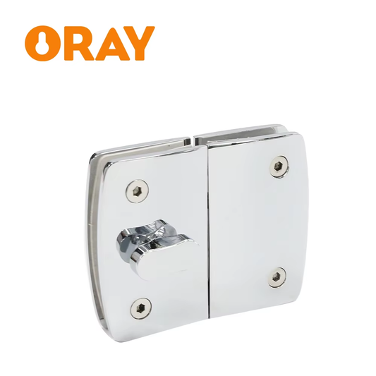 Factory Wholesale Stainless Steel Mortise Door Lock Shower Hotel Frameless Double Side Toilet Hole-Free Sliding Glass Door Lock - Oray Hardware