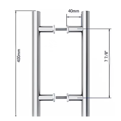 Modern H-Shaped Stainless Steel Shower Door Handle Custom Front Sliding Push Pull Glass Factory Window Door Handle for Bathroom - Oray Hardware