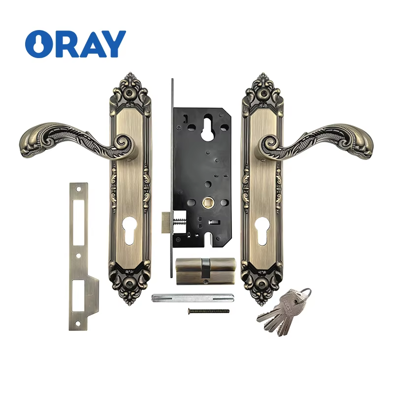 Technology Wholesale Price Hotel Locks Knurled Indoor with for Handles Home Wooden Door Lock and Handle - Oray Hardware