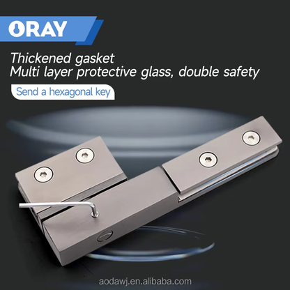 Modern Stainless Steel Bathroom Glass Door Clamp Innovative Thickening Design for Window & Entry Hinges - Oray Hardware
